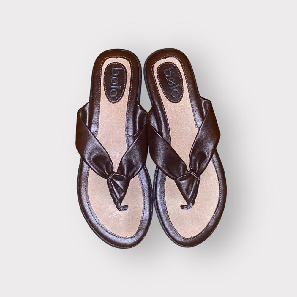 Bolo Brown Sandals Shoes Size 8 M - Picture 3 of 5